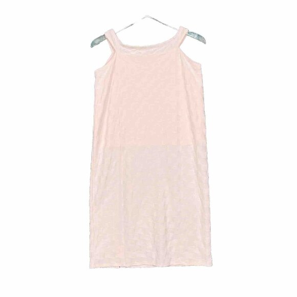 Urban Outfitters Dress Womens Medium Pink Checkered Knit Sleeveless Slit Stretch - Picture 3 of 10